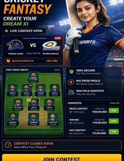 OnlyBestBets (best cricket betting app india) fantasy cricket & matchday visual 3